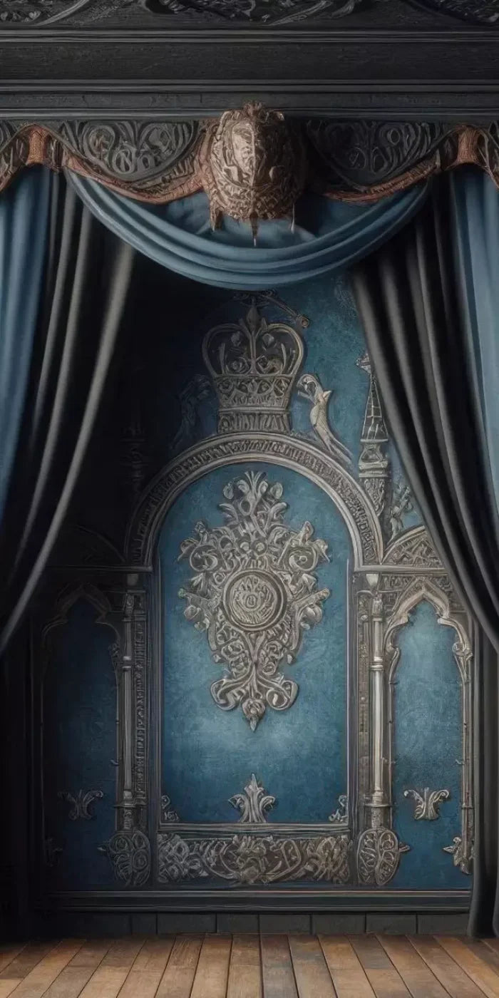 Regal Blue Bedroom 2 8’X16’ Ultracloth (96 X 192 Inch) Backdrop