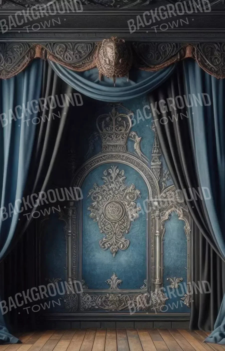 Regal Blue Bedroom 2 9’X14’ Ultracloth (108 X 168 Inch) Backdrop