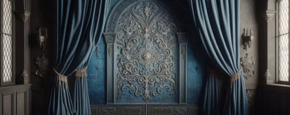 Regal Blue Bedroom 20’X8’ Ultracloth (240 X 96 Inch) Backdrop