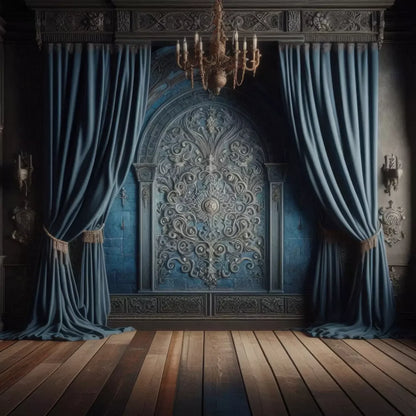 Regal Blue Bedroom 8’X8’ Fleece (96 X Inch) Backdrop