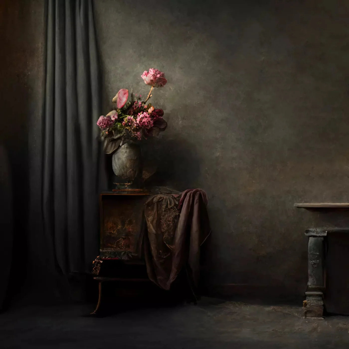 Rembrandts Room I 8X8 Fleece ( 96 X Inch ) Backdrop