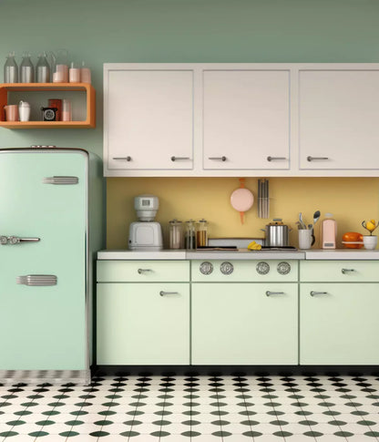 Retro Kitchen 10X12 Ultracloth ( 120 X 144 Inch ) Backdrop