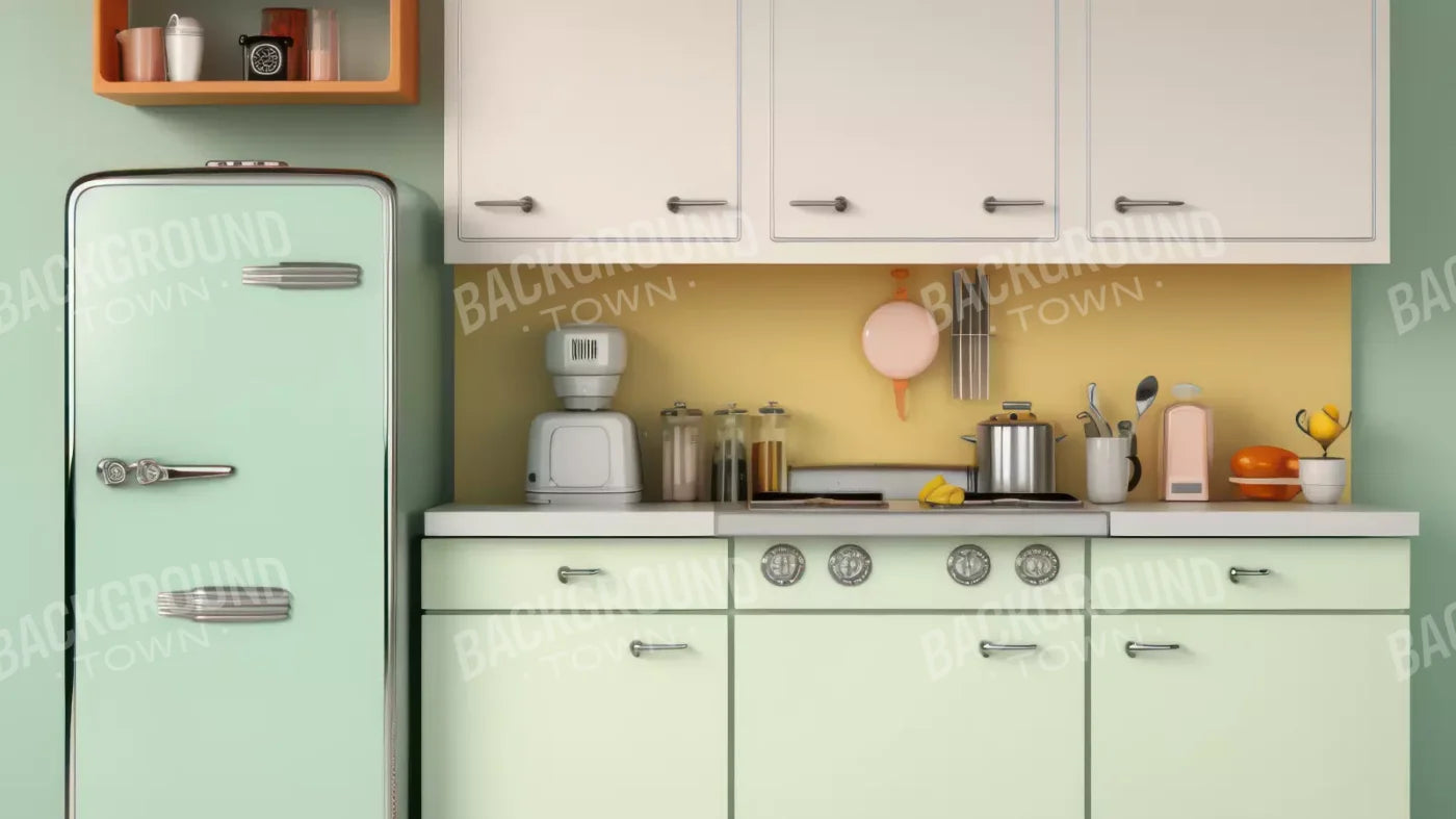 Retro Kitchen 14X8 Ultracloth ( 168 X 96 Inch ) Backdrop