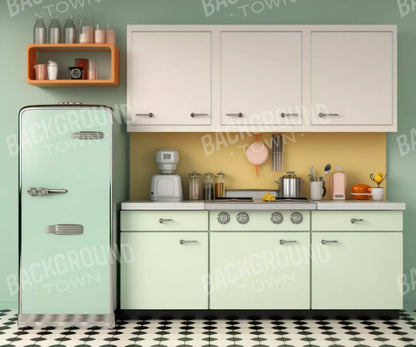Retro Kitchen 5X42 Fleece ( 60 X 50 Inch ) Backdrop