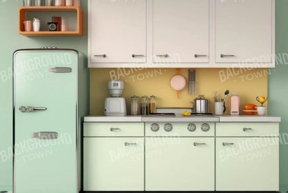 Retro Kitchen 8X5 Ultracloth ( 96 X 60 Inch ) Backdrop