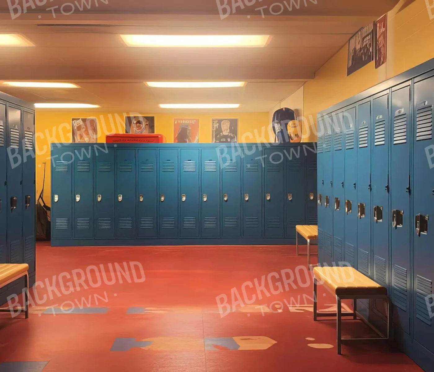 Sports Locker Room 12X10 Ultracloth ( 144 X 120 Inch ) Backdrop
