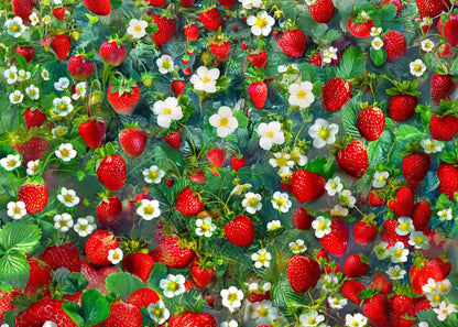 Ripe Strawberry Field 7’x5’ UltraCloth (84 x 60 inch) Backdrop
