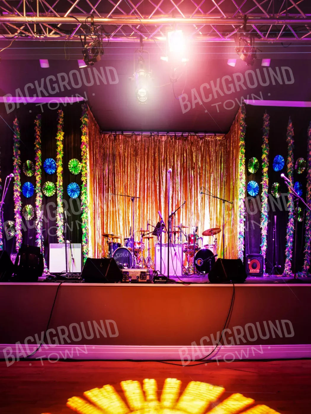 Rockband 5’X6’8’ Fleece (60 X 80 Inch) Backdrop