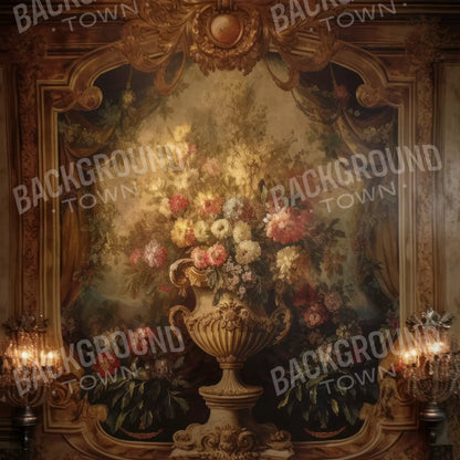 Rococo Aged Floral Wall 10X10 Ultracloth ( 120 X Inch ) Backdrop