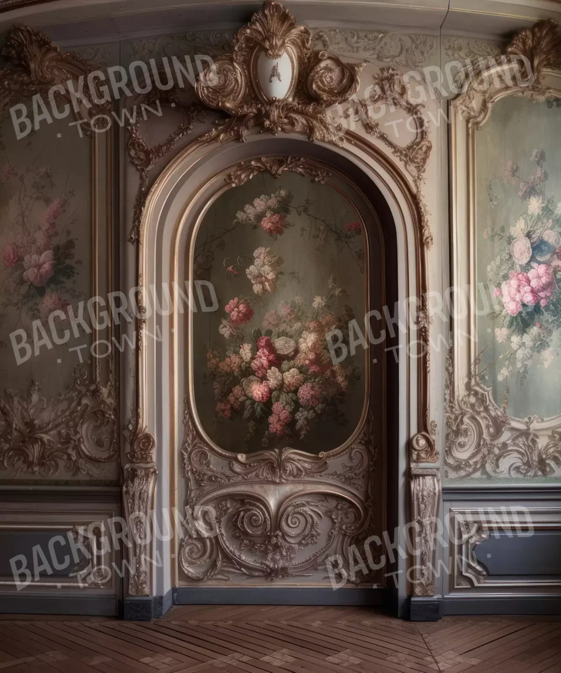 [vintage] [arch] [floral] Backdrop for Photography