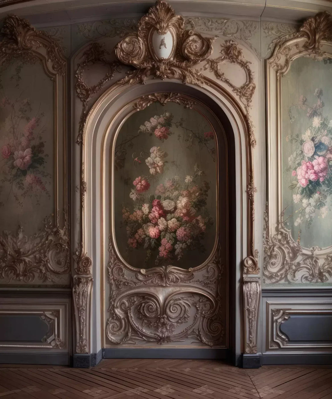 [vintage] [arch] [floral] Backdrop for Photography