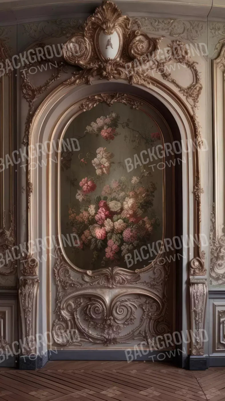 Rococo Blush Floral Wall 8X14 Ultracloth ( 96 X 168 Inch ) Backdrop