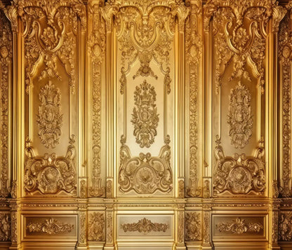 Rococo Gold Wall 12X10 Ultracloth ( 144 X 120 Inch ) Backdrop