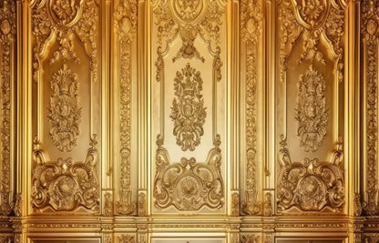 Rococo Gold Wall 12X8 Ultracloth ( 144 X 96 Inch ) Backdrop