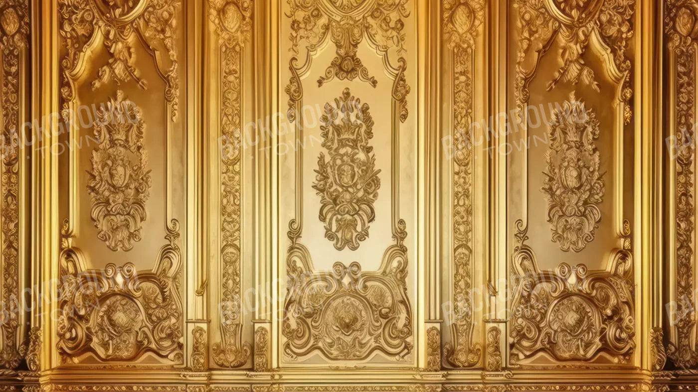 Rococo Gold Wall 14X8 Ultracloth ( 168 X 96 Inch ) Backdrop