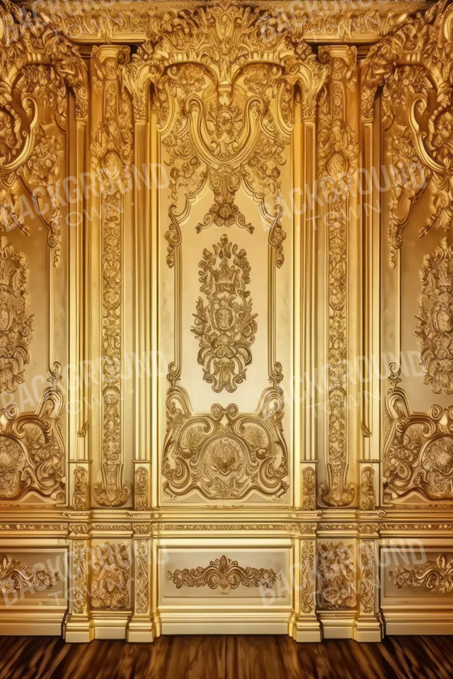 Rococo Gold Wall 5X8 Ultracloth ( 60 X 96 Inch ) Backdrop