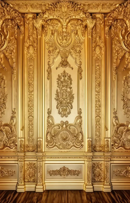 Rococo Gold Wall 8X12 Ultracloth ( 96 X 144 Inch ) Backdrop