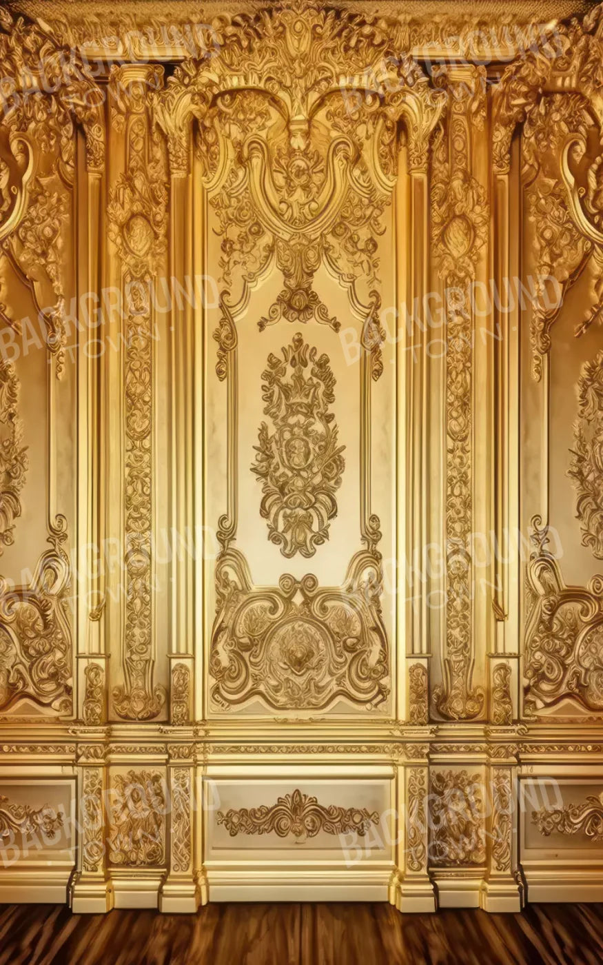 Rococo Gold Wall 9X14 Ultracloth ( 108 X 168 Inch ) Backdrop