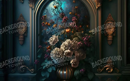 Rococo Midnight Floral Wall 14X9 Ultracloth ( 168 X 108 Inch ) Backdrop