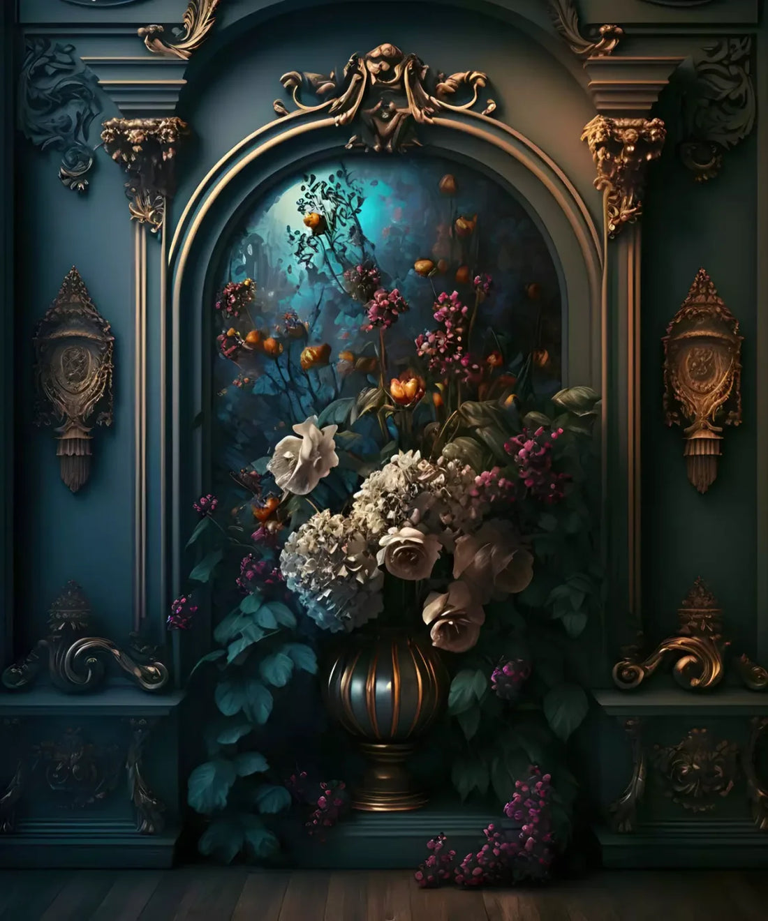 [flowers] [vintage] [arch] Backdrop for Photography