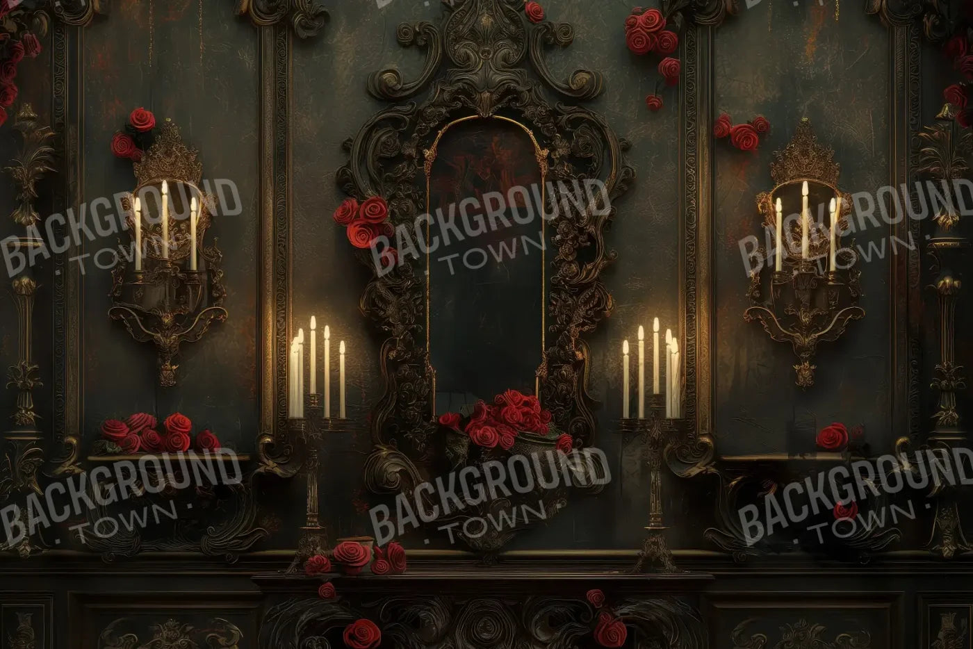 Rococo Parlor Wall 12’x8’ UltraCloth (144 x 96 inch) Backdrop