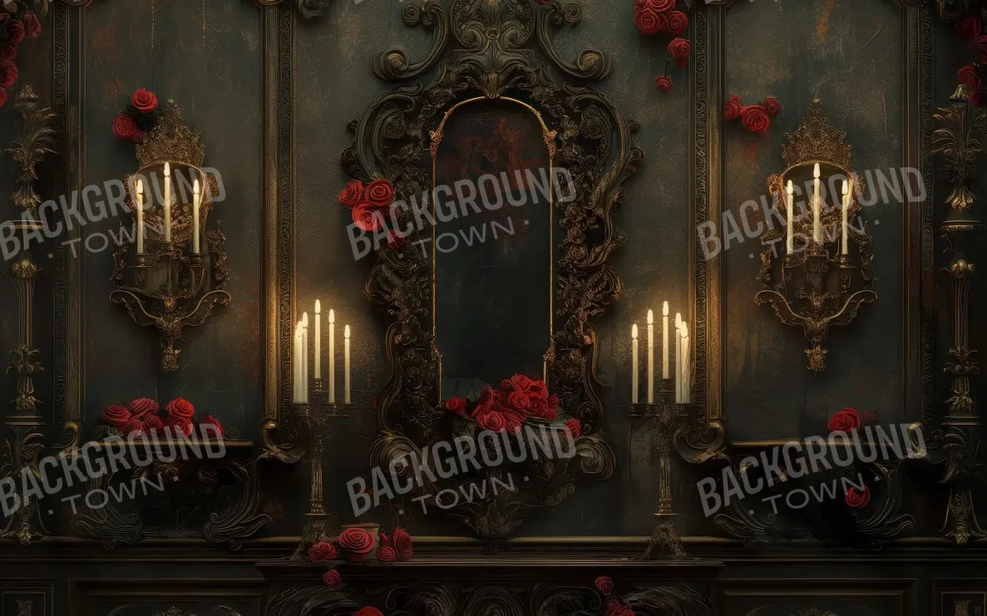 Rococo Parlor Wall 16’x10’ UltraCloth (192 x 120 inch) Backdrop