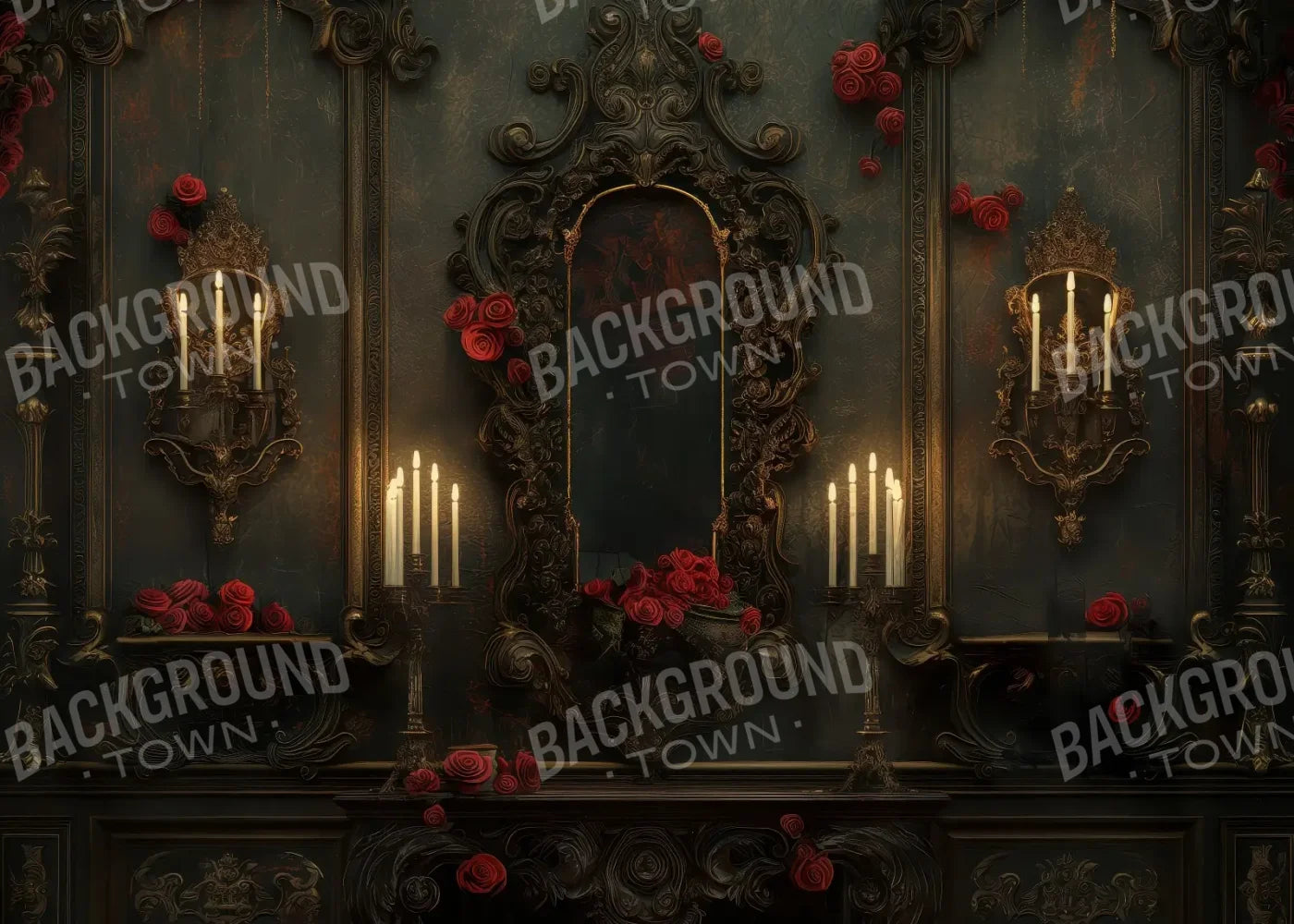 Rococo Parlor Wall 7’x5’ UltraCloth (84 x 60 inch) Backdrop