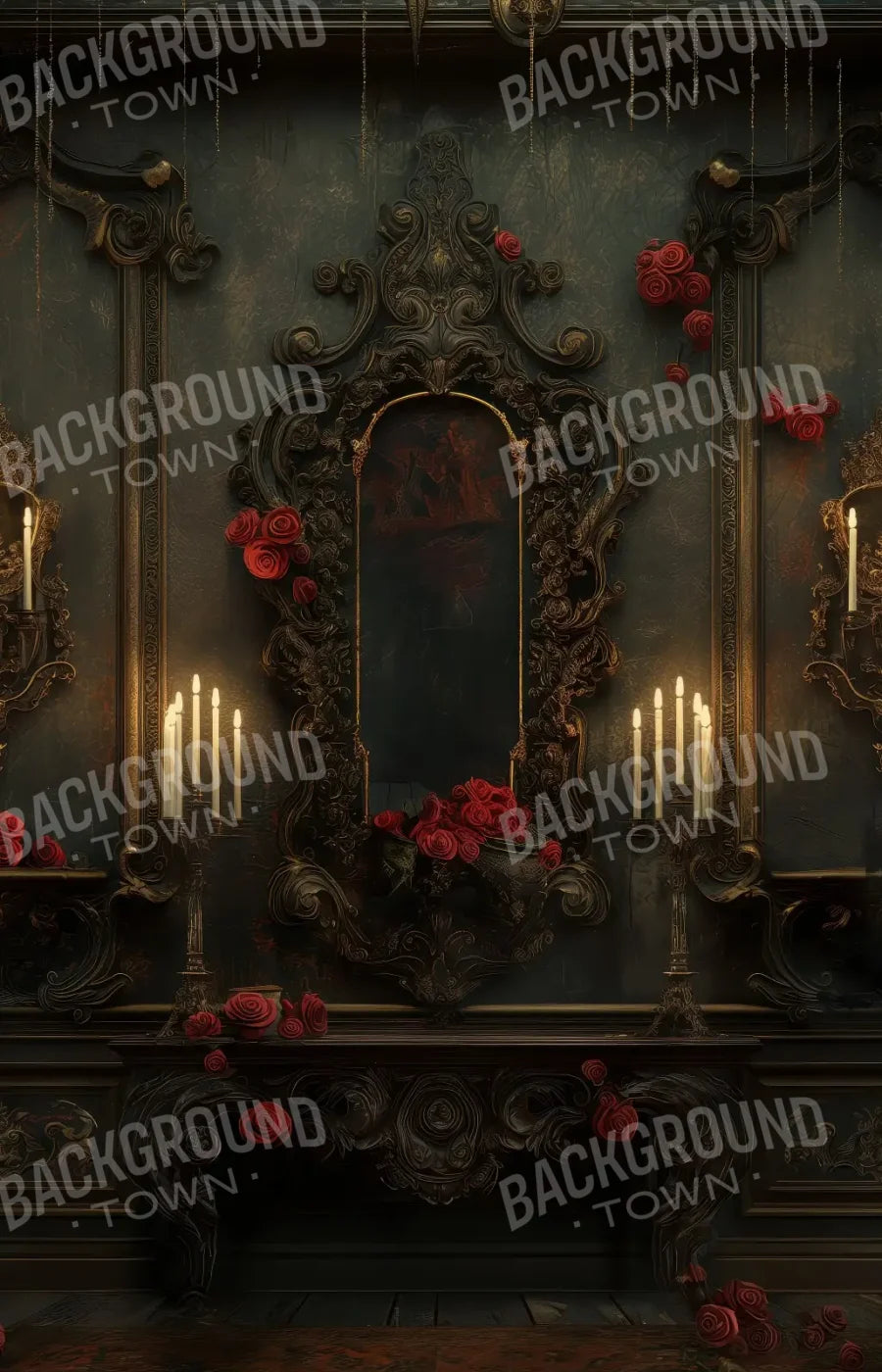Rococo Parlor Wall 9’x14’ UltraCloth (108 x 168 inch) Backdrop