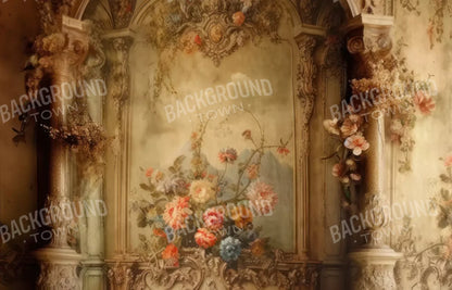 Rococo Vintage Floral Wall 12X8 Ultracloth ( 144 X 96 Inch ) Backdrop