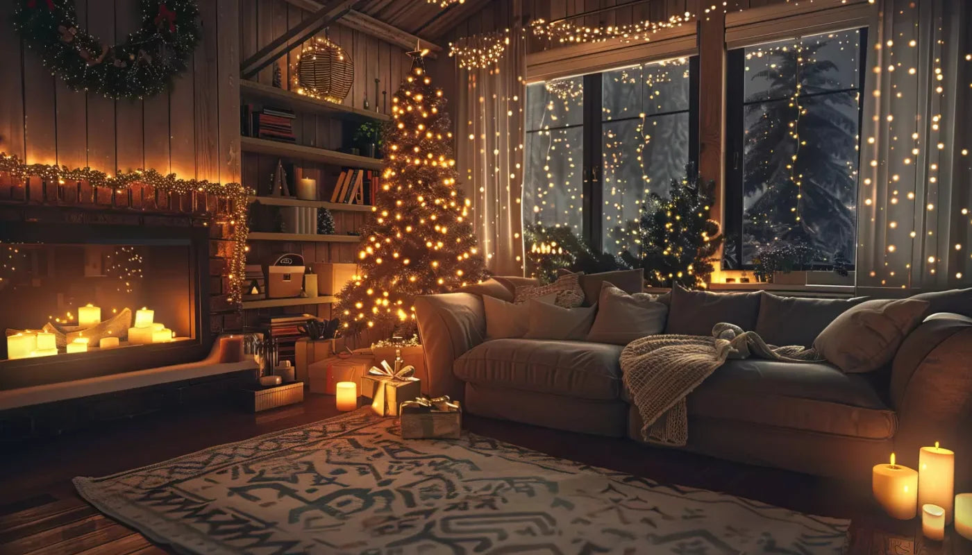 Romantic Christmas Eve 14’X8’ Ultracloth (168 X 96 Inch) Backdrop