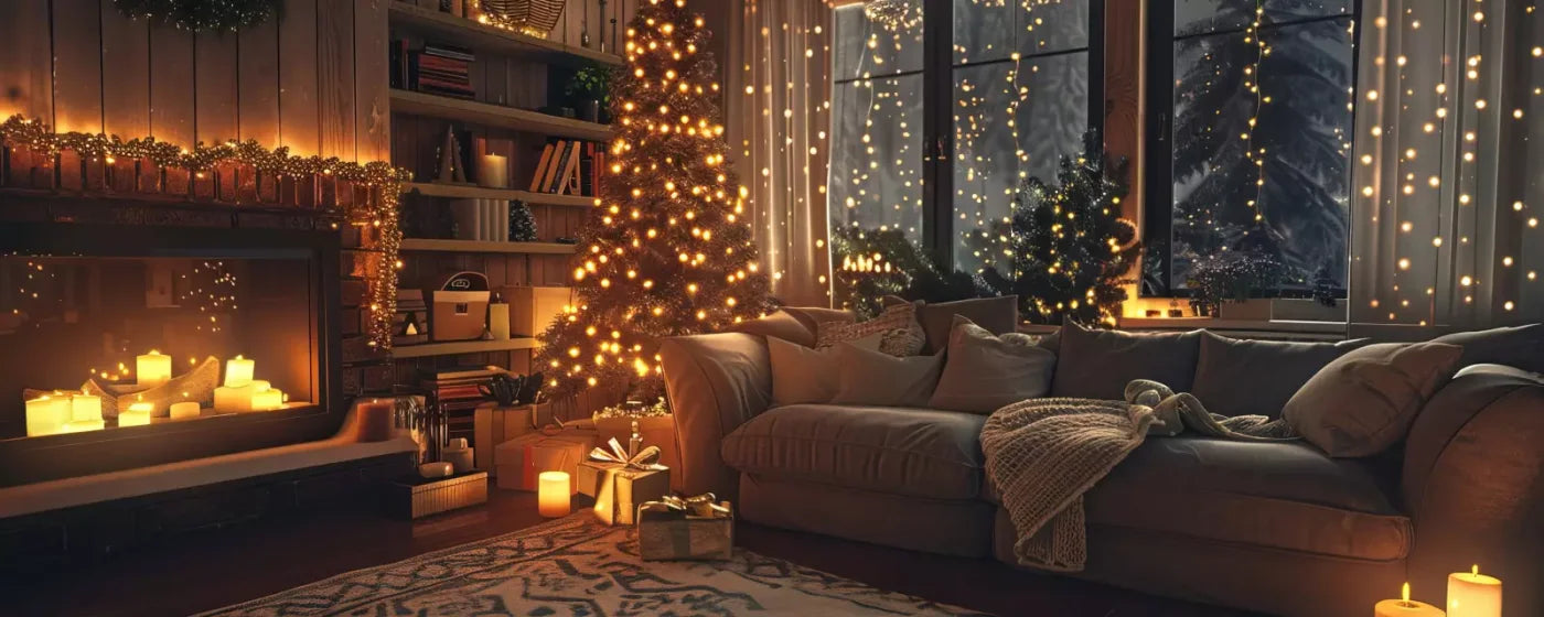 Romantic Christmas Eve 20’X8’ Ultracloth (240 X 96 Inch) Backdrop