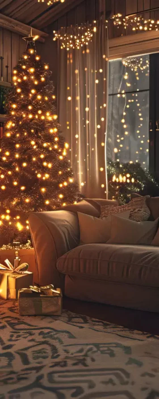Romantic Christmas Eve 8’X20’ Ultracloth (96 X 240 Inch) Backdrop
