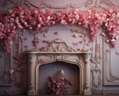 Romantic Hearth Ii 10’X8’ Fleece (120 X 96 Inch) Backdrop