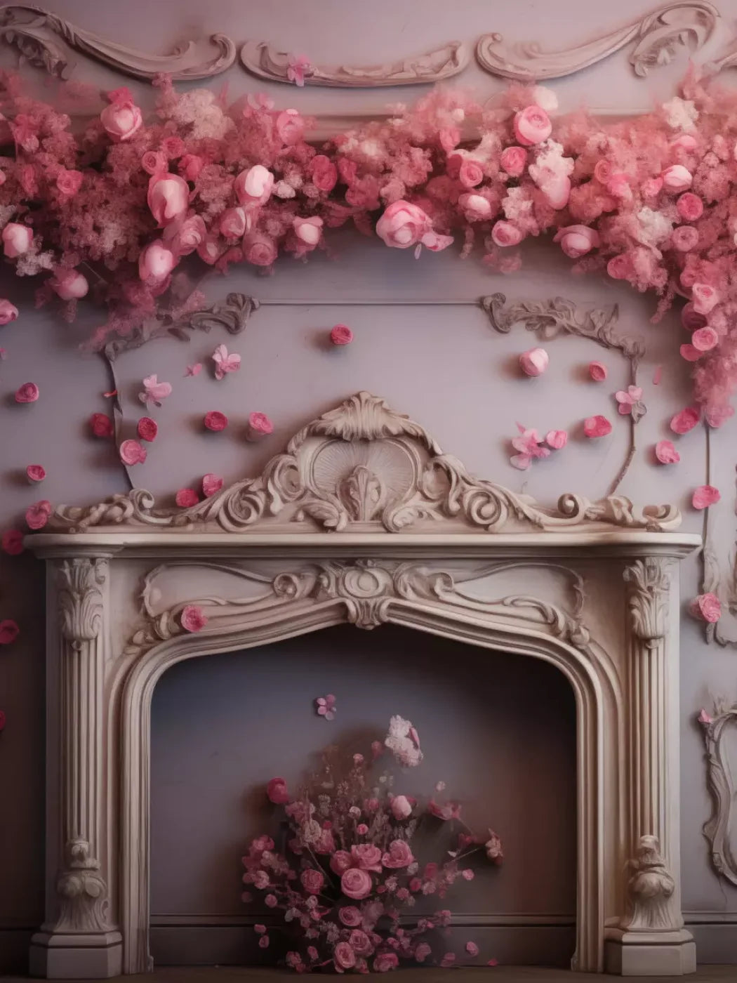 Romantic Hearth Ii 6’X8’ Fleece (72 X 96 Inch) Backdrop