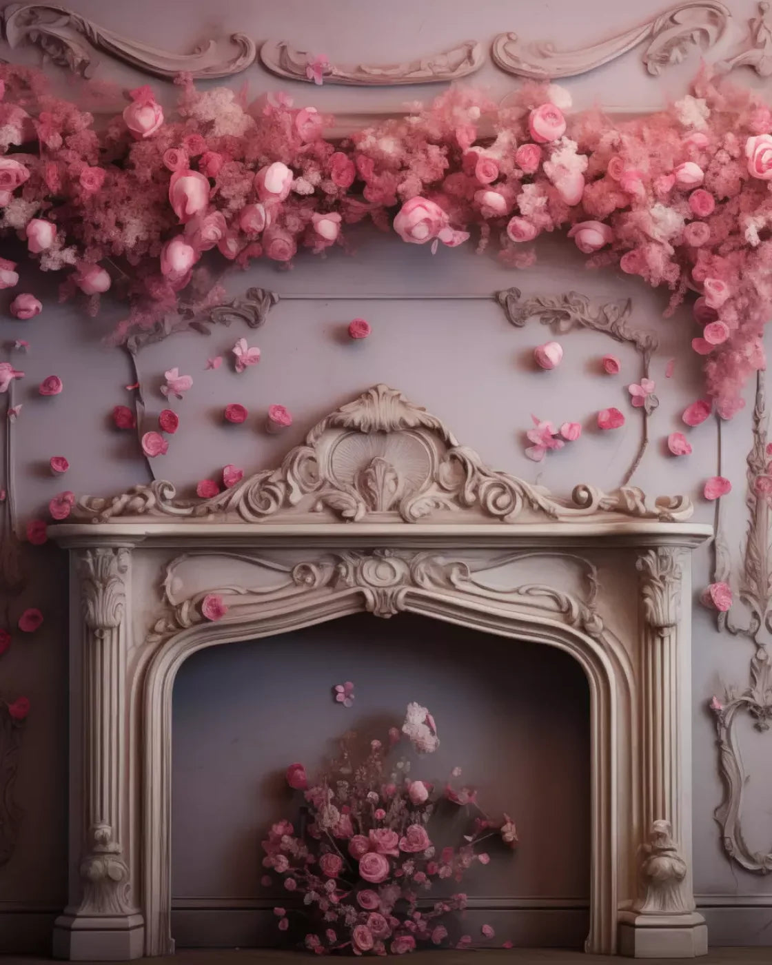 Romantic Hearth Ii 8’X10’ Fleece (96 X 120 Inch) Backdrop
