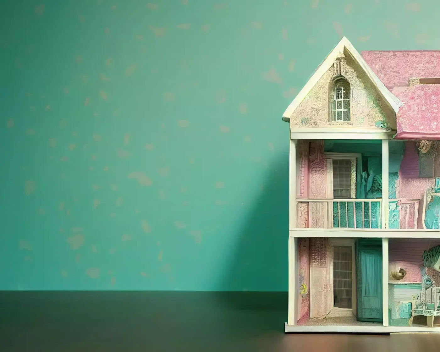 Room Doll House 10’X8’ Fleece (120 X 96 Inch) Backdrop