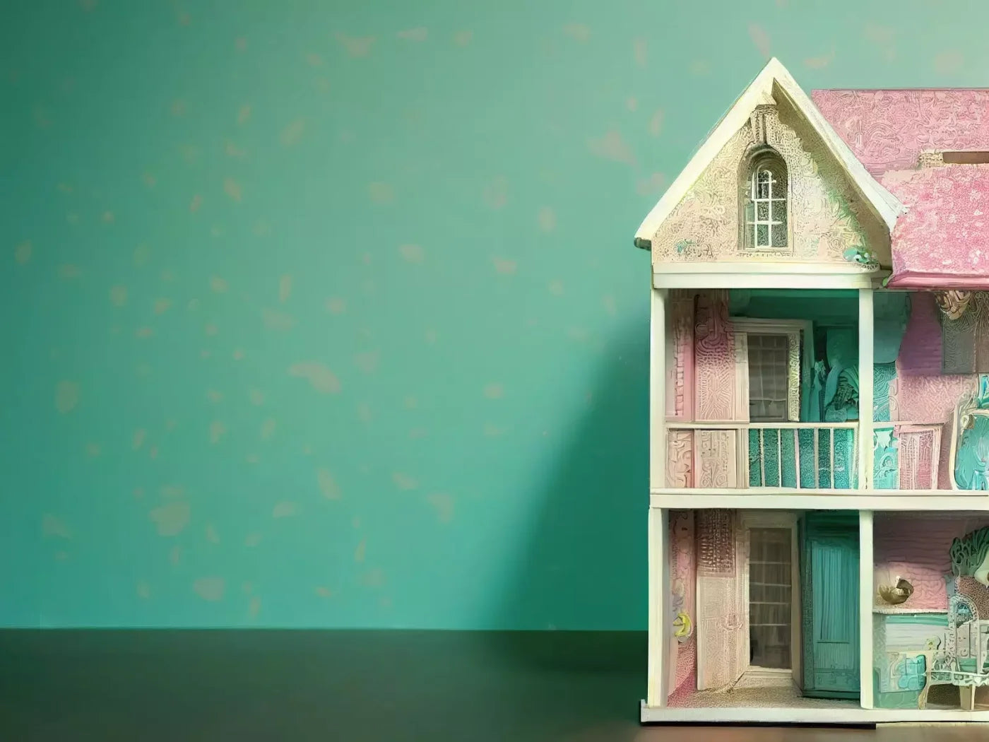Room Doll House 6’8X5’ Fleece (80 X 60 Inch) Backdrop