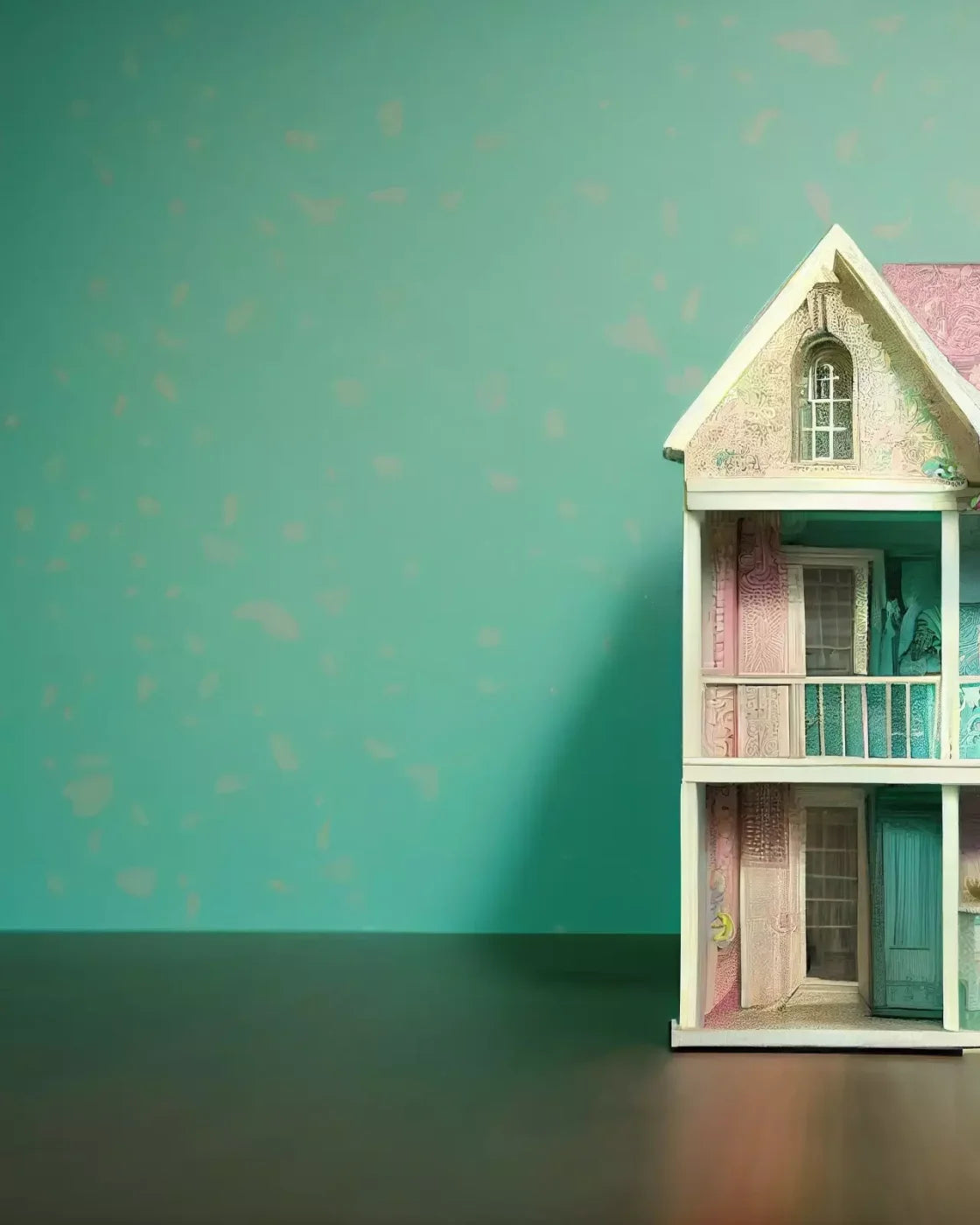Room Doll House 8’X10’ Fleece (96 X 120 Inch) Backdrop