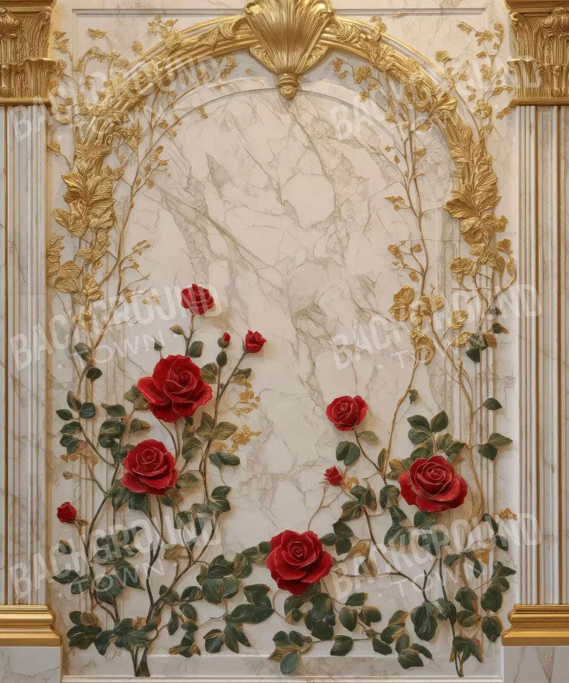 Rose Accent Archway 10’X12’ Ultracloth (120 X 144 Inch) Backdrop