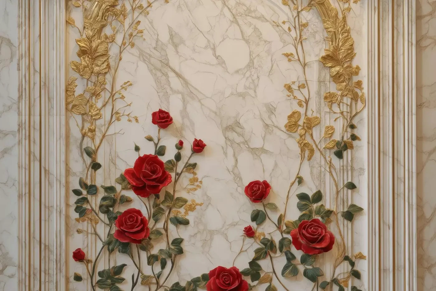 Rose Accent Archway 12’X8’ Ultracloth (144 X 96 Inch) Backdrop