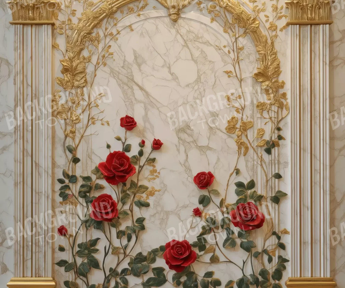 Rose Accent Archway 5’X4’2 Fleece (60 X 50 Inch) Backdrop