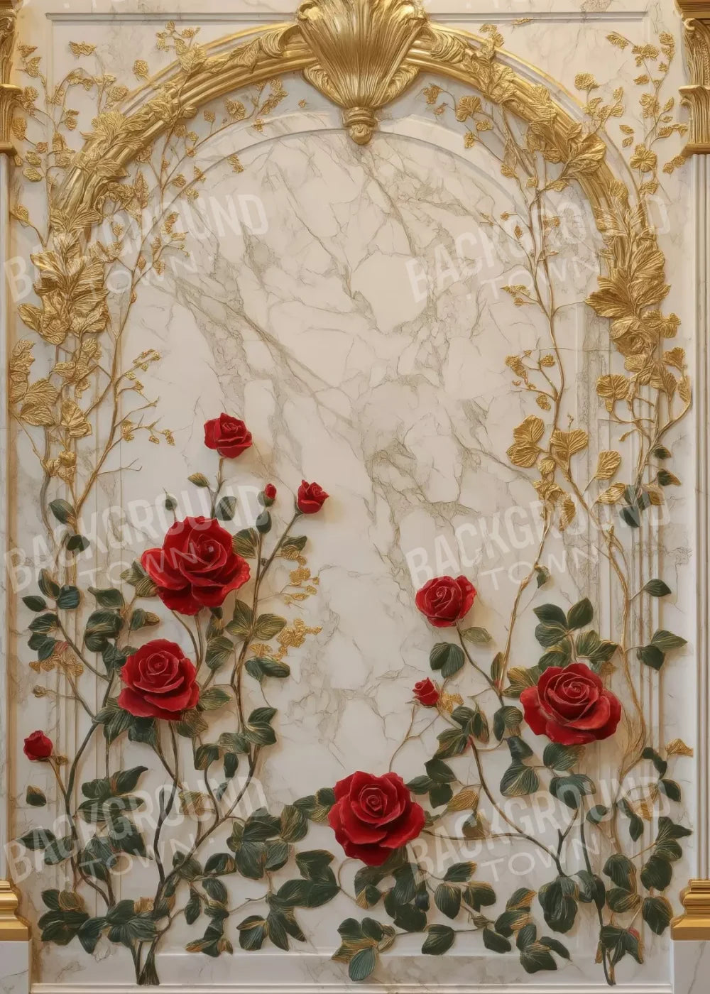 Rose Accent Archway 5’X7’ Ultracloth (60 X 84 Inch) Backdrop