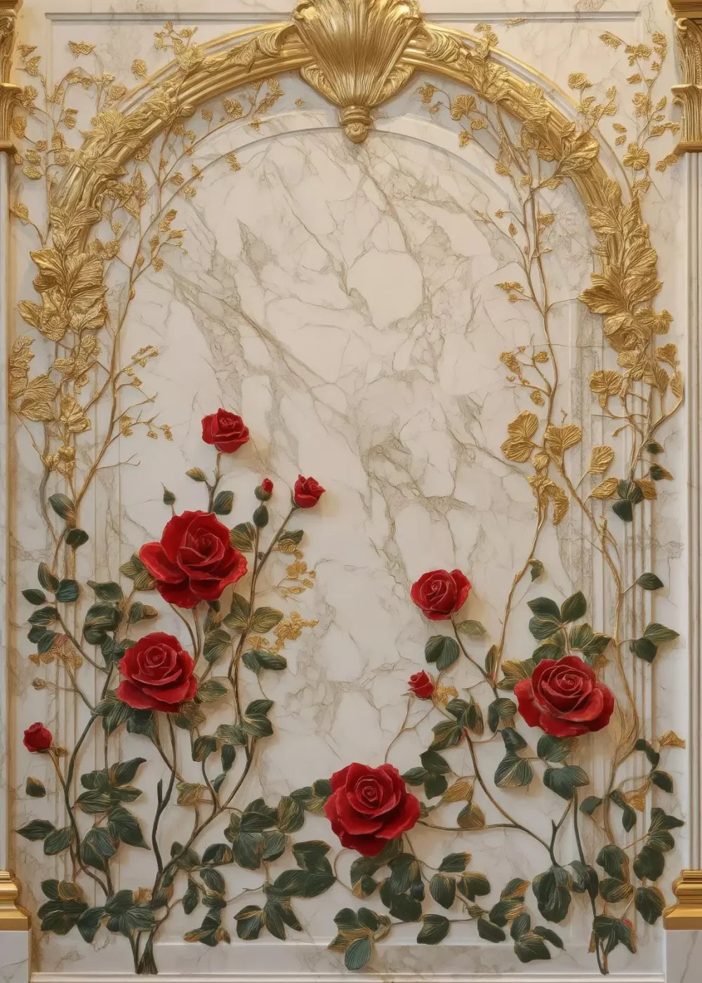 Rose Accent Archway 5’X7’ Ultracloth (60 X 84 Inch) Backdrop