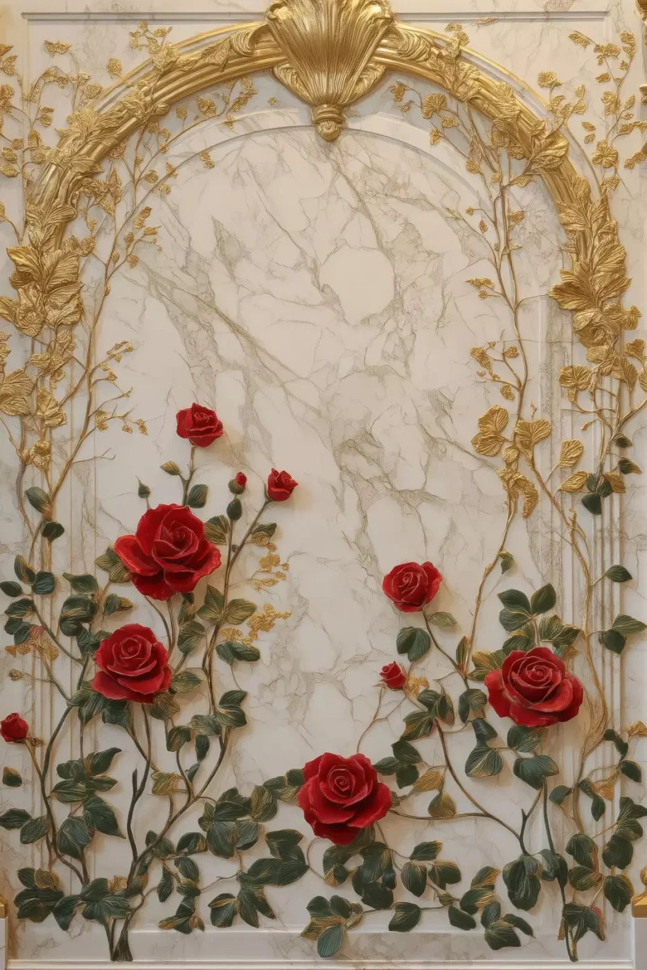 Rose Accent Archway 8’X12’ Ultracloth (96 X 144 Inch) Backdrop