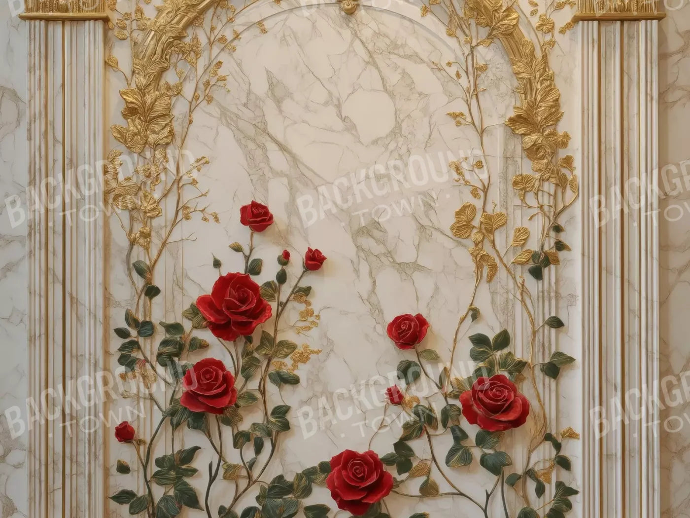 Rose Accent Archway 8’X6’ Fleece (96 X 72 Inch) Backdrop