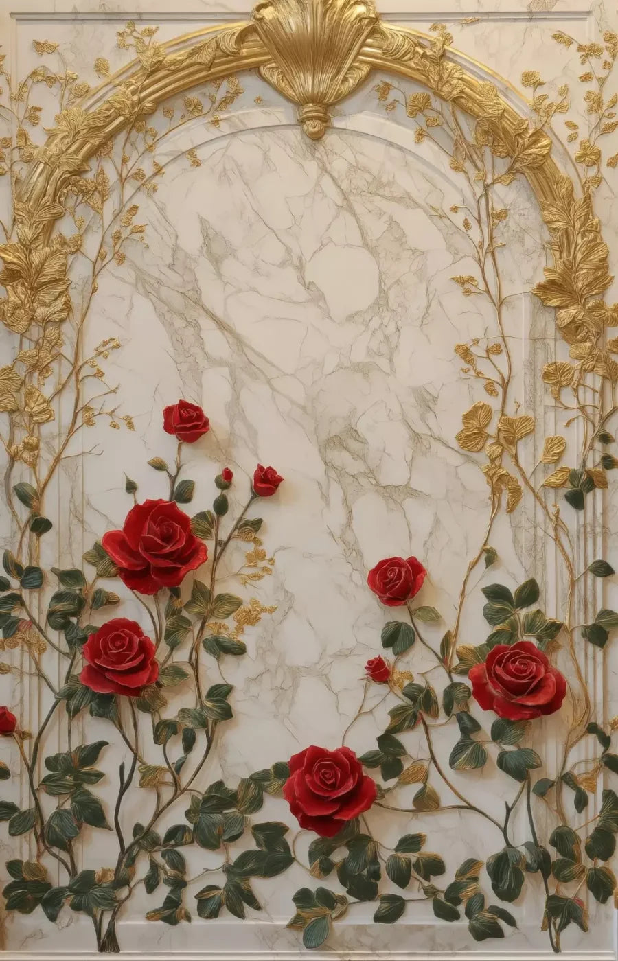 Rose Accent Archway 9’X14’ Ultracloth (108 X 168 Inch) Backdrop