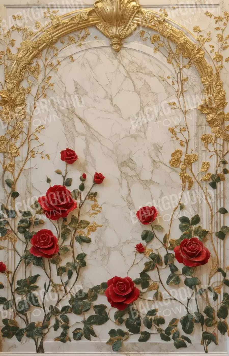 Rose Accent Archway 9’X14’ Ultracloth (108 X 168 Inch) Backdrop