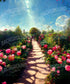 Green Floral Backdrop for Photography