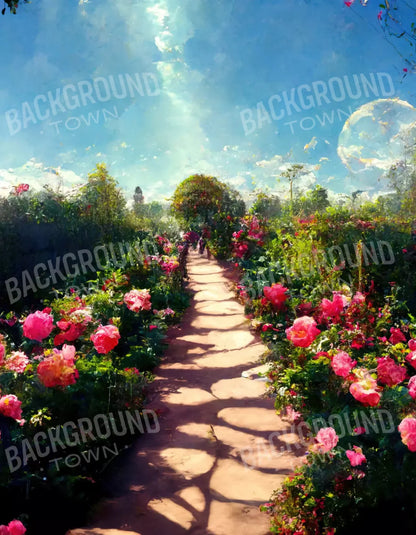 Rose Path 6X8 Fleece ( 72 X 96 Inch ) Backdrop