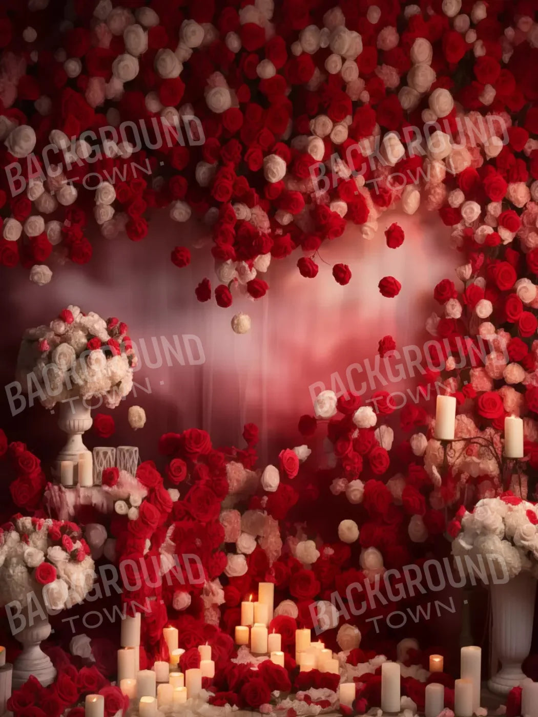 Roses Forever I 5’X6’8 Fleece (60 X 80 Inch) Backdrop